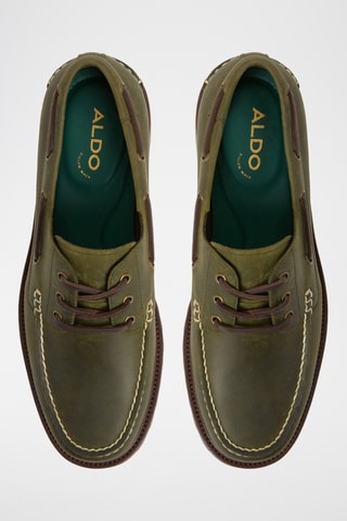 Chaussures bateau en cuir Cedric - Kaki