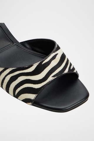 Mules plateformes Corallo - Noir et blanc