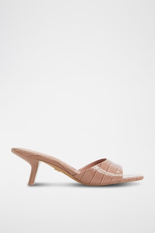 Mules à talons vernies Enchanting - Beige