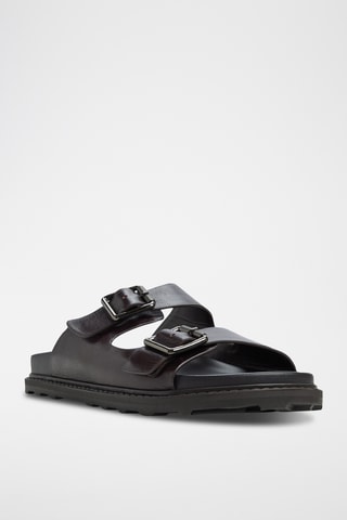 Mules en cuir Kyro - Marron