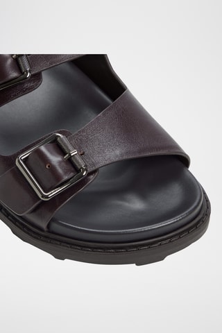 Mules en cuir Kyro - Marron