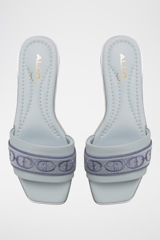 Mules en cuir Tendre - Bleu