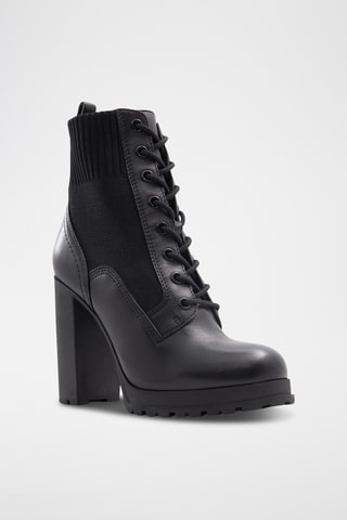 Bottines en cuir Rebellious - Noir