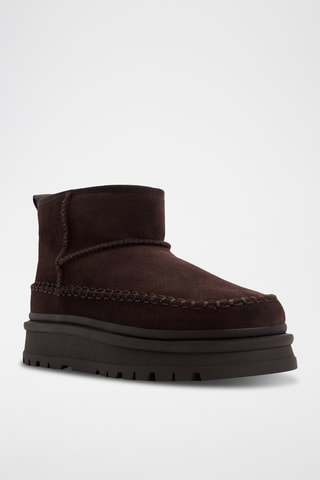 Bottines en cuir Milanie - Marron foncé