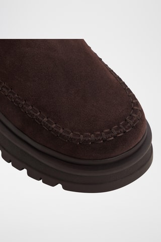 Bottines en cuir Milanie - Marron foncé