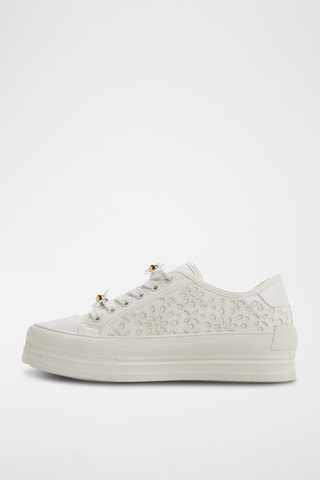 Baskets plateformes Rayes - Blanc