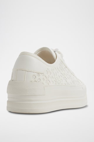 Baskets plateformes Rayes - Blanc