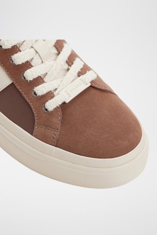 Baskets plateformes en cuir Brynlee - Marron