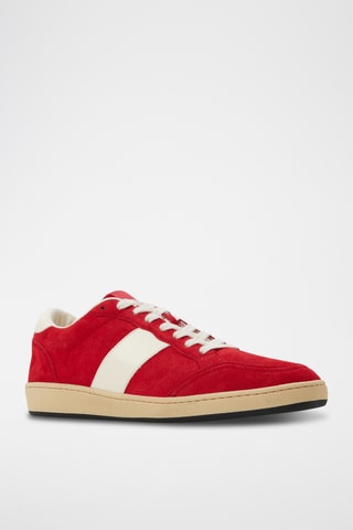 Baskets en cuir Roscoe - Rouge