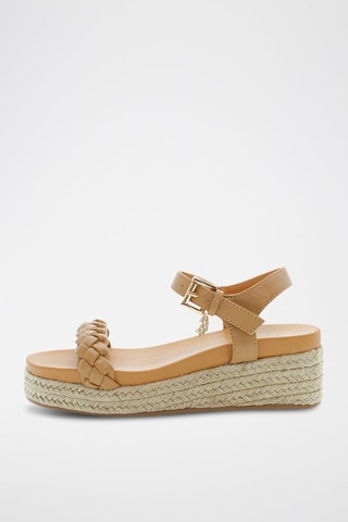 Sandalias de cuña Astrid - Camel y beige