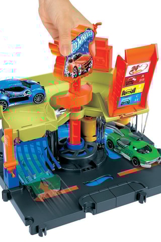 Estação de lavagem para carros Hot Wheels - Desde 4 meses