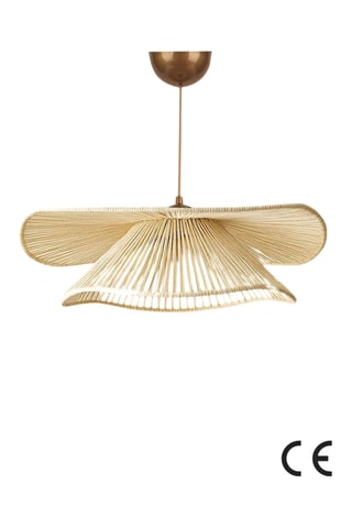 Suspension Duvela - Doré et beige - 40 W