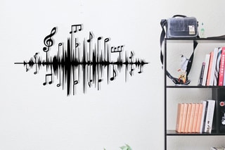 Décoration murale Lal - 69 x 37 cm - Noir