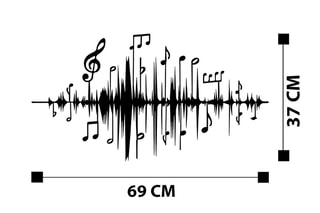 Décoration murale Lal - 69 x 37 cm - Noir