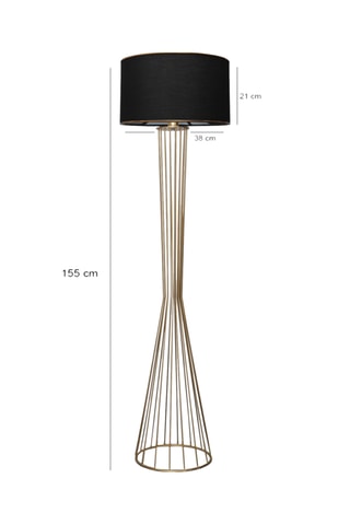 Lampadaire en bois - Naturel - 60 W