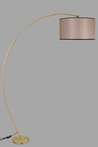 Lampadaire trépied - Marron et beige - 60 W