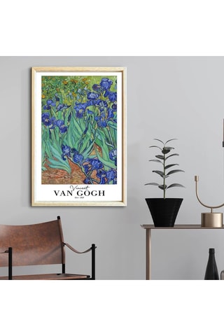 Tableau en bois massif "Iris" Van Gogh - 42 x 62 cm