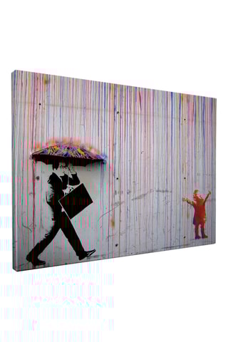 Tableau "Sous la pluie" Banksy - 50 x 70 cm