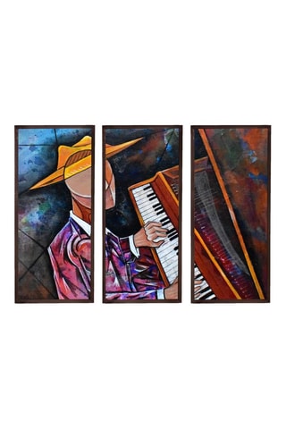 Triptyque en bois massif - 70 x 33 cm