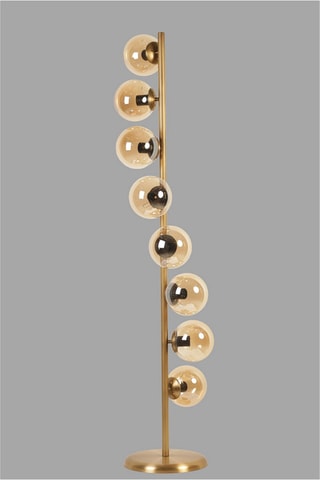 Lampadaire AYD-3078 - Noir et doré - 8 x 60 W