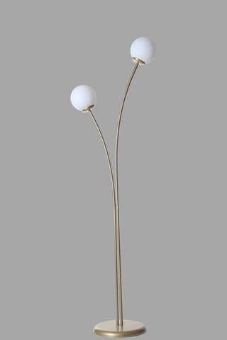 Lampadaire Rose - Doré et blanc - 2 x 60 W