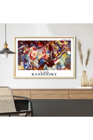 Tableau en bois massif "Composition VI" Kandinsky - 42 x 62 cm