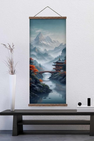 Décoration murale en bois massif - 30 x 90 x 2 cm - Multicolore