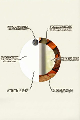 Miroir - 58 cm - Jaune