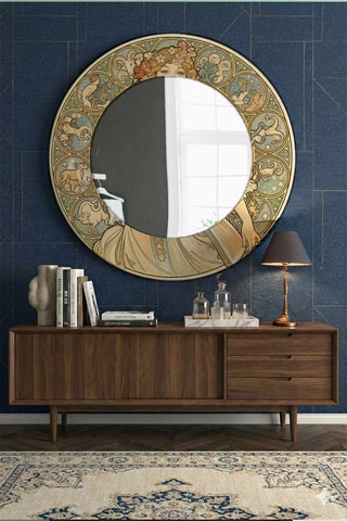 Miroir - 58 cm - Beige
