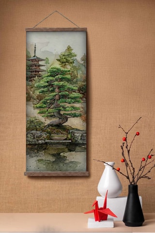 Décoration murale en bois massif - 30 x 90 x 2 cm - Multicolore