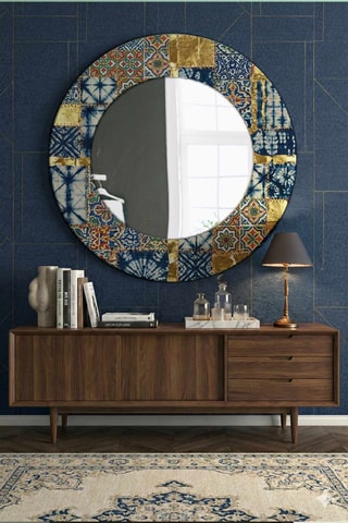 Miroir - 58 cm - Bleu marine