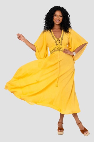 Vestido comprido - Amarelo - Amarelo