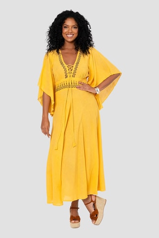 Vestido comprido - Amarelo - Amarelo