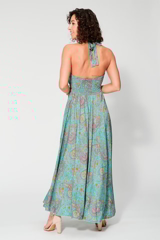 Vestido comprido - Turquesa - Azul