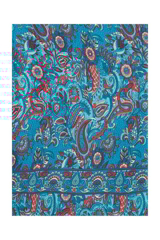 Lenço - Turquesa e vermelho - Vermelho e azul