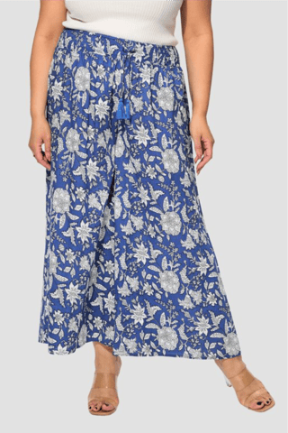 Calças evasê - Azul - Azul