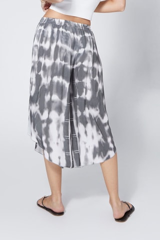Saia-calção tie and dye - Branco e cinzento