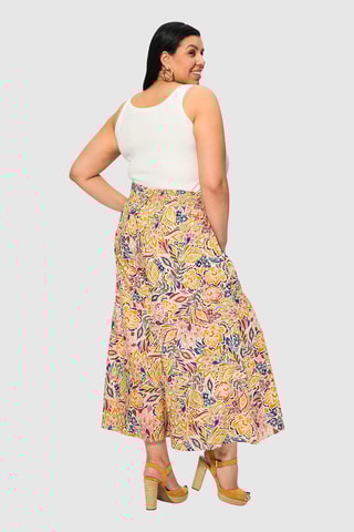 Calças - Cru e mostarda - Azul