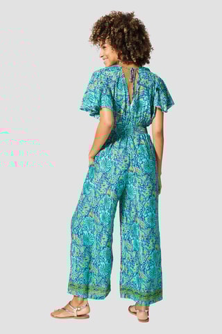 Macacão - Turquesa e verde - Azul e verde