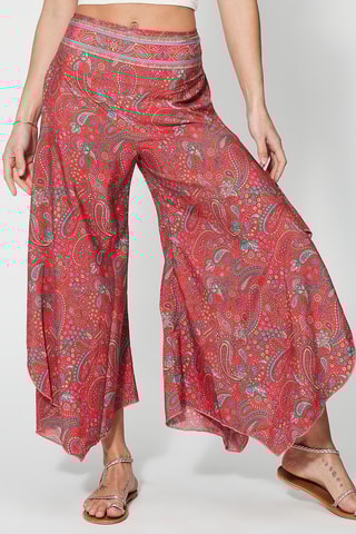 Calças palazzo - Vermelho - Vermelho