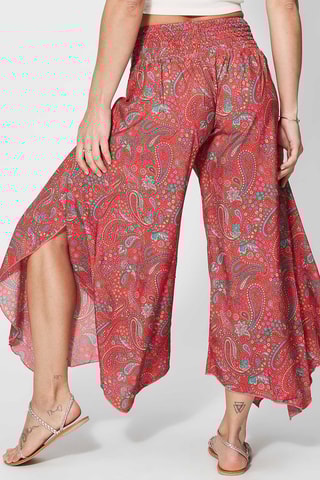 Calças palazzo - Vermelho - Vermelho