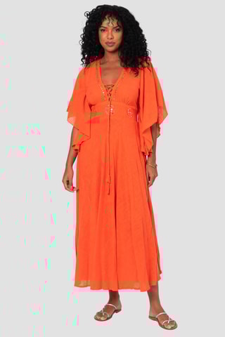 Vestido comprido - Laranja - Laranja