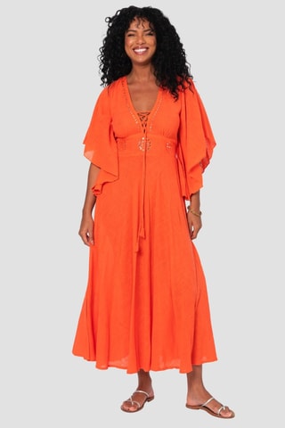 Vestido comprido - Laranja - Laranja