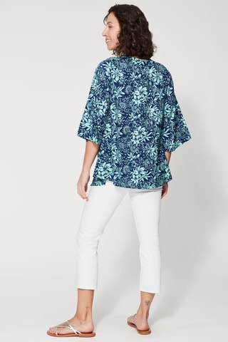 Quimono - Azul - Branco e azul