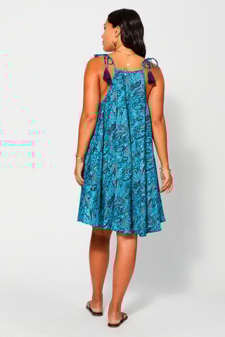 Vestido trapézio - Azul