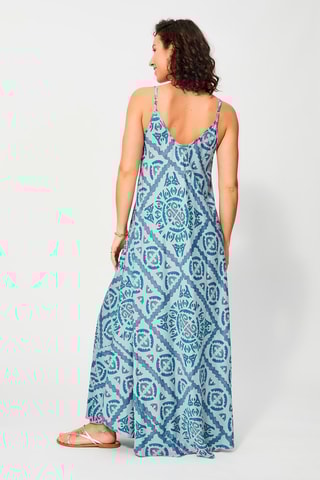 Vestido comprido Azul-celeste - Azul