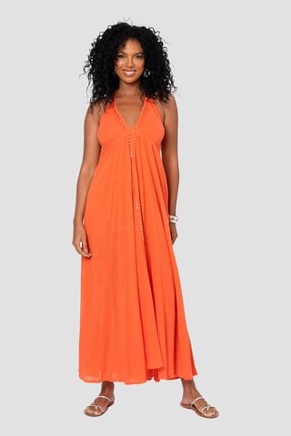 Vestido comprido - Laranja - Laranja