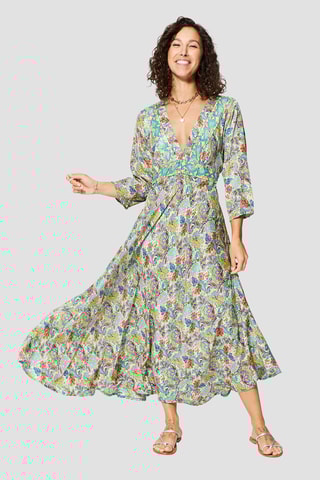 Vestido comprido - Bege - Bege