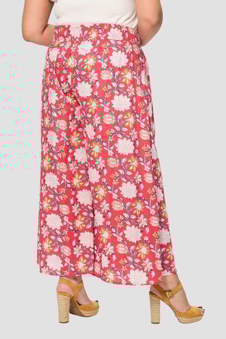 Calças evasê - Rosa - Vermelho e azul