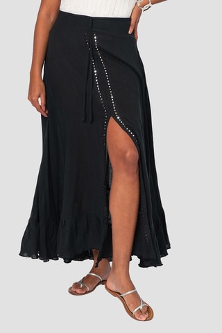 Saia comprida - Preto - Preto